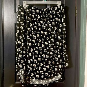 Daisy Print High-low skirt